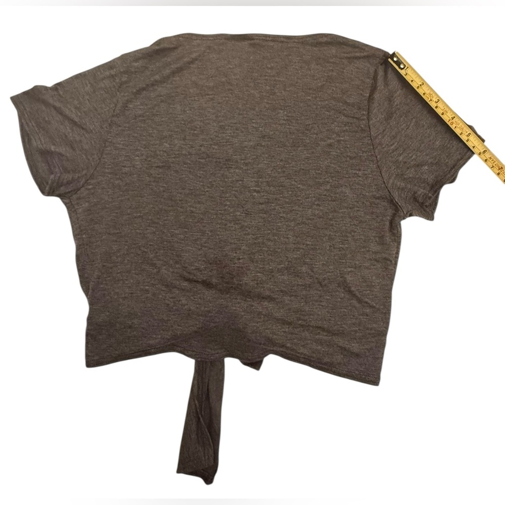 Livi by Olivia Ray Charcoal Knot-Front Tee Size S NWT - Picture 10 of 12